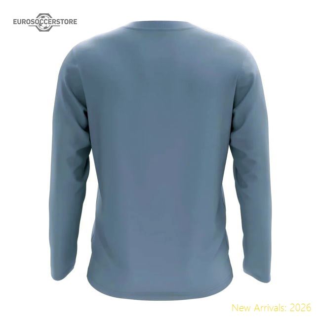 Greece Core Football Country Long Sleeve T-Shirt (Sky)-The Soccer Shirt Hub