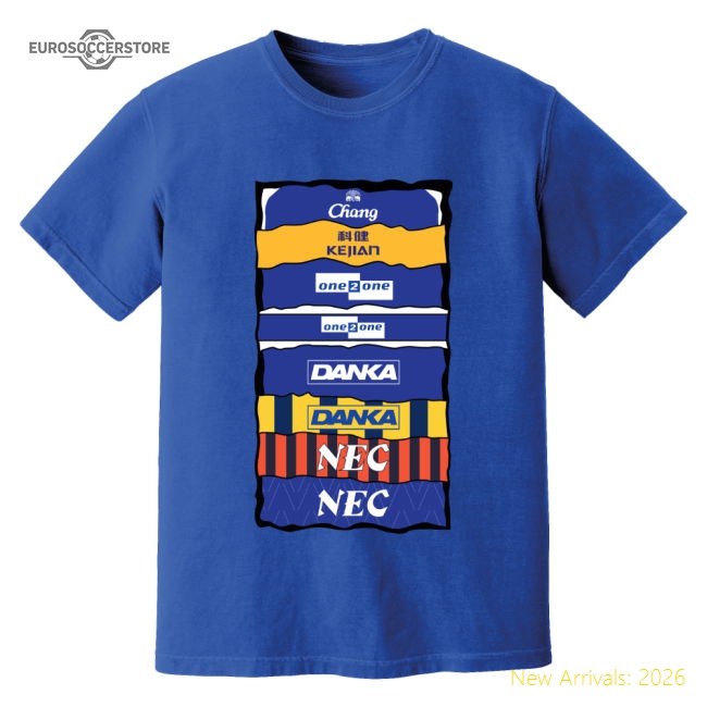 Everton Sponsor History T-Shirt (Blue)-The Soccer Shirt Hub