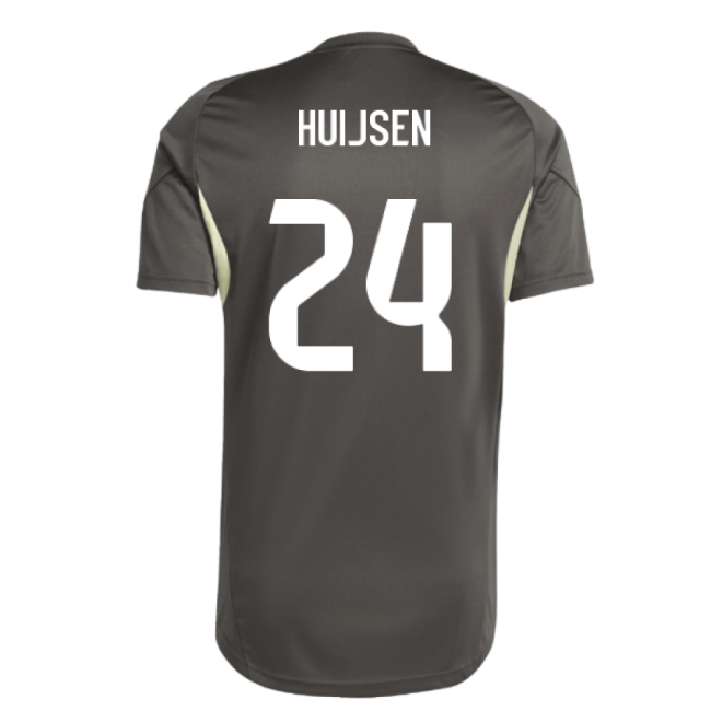 2025-2026 Real Madrid Training Jersey (Utility Grey) (Huijsen 24)-The Soccer Shirt Hub