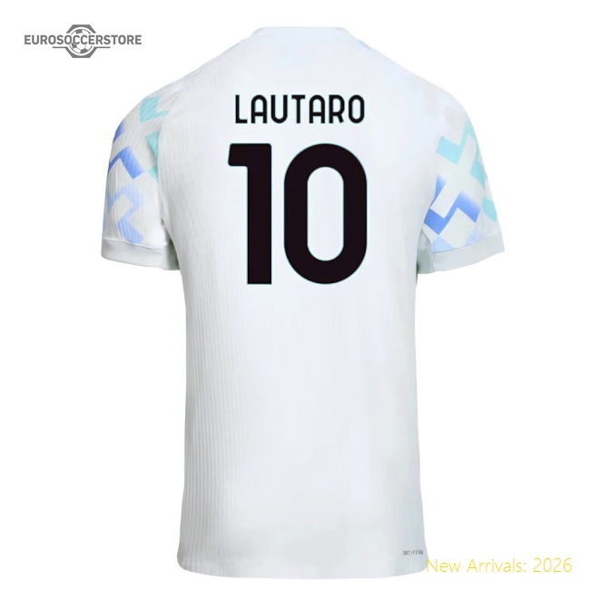 2025-2026 Inter Milan Authentic Away Shirt (Lautaro 10)-The Soccer Shirt Hub