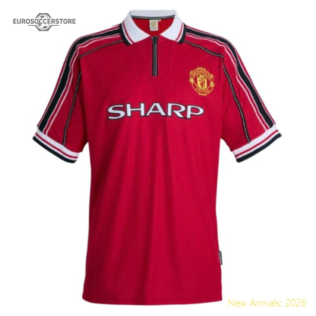1998-2000 Manchester United Home Shirt (Kids)-The Soccer Shirt Hub
