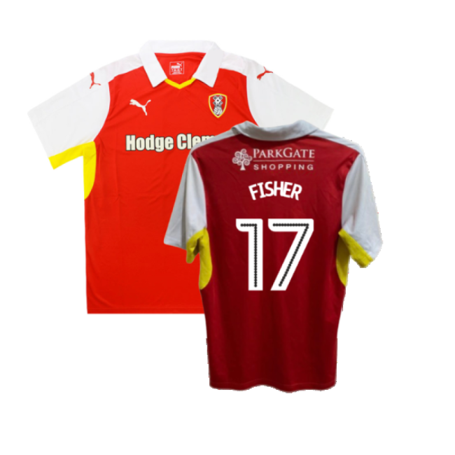Rotherham 2016-17 Home Shirt ((Good) XL) (Fisher 17)-The Soccer Shirt Hub
