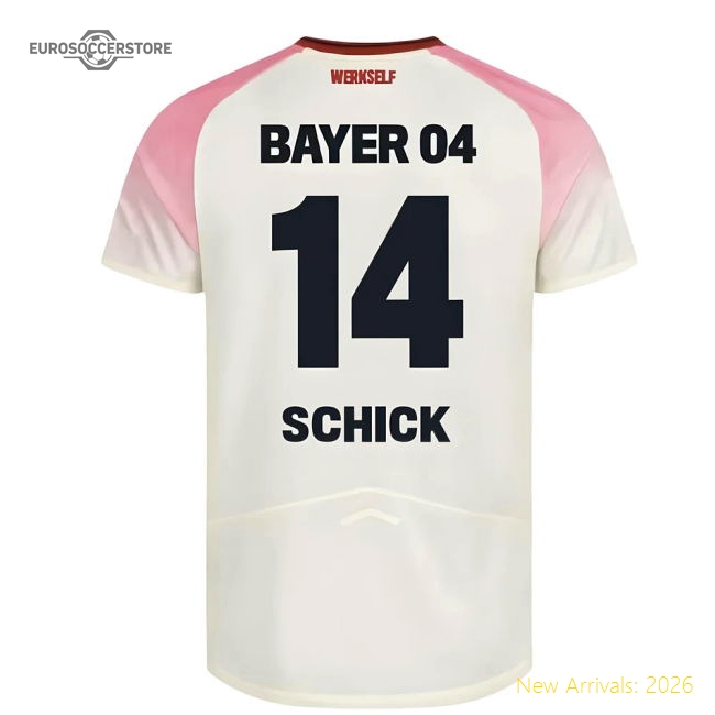 2025-2026 Bayer Leverkusen Away Shirt (Kids) (Schick 14)-The Soccer Shirt Hub