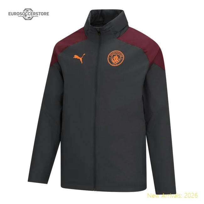 2023-2024 Man City Training All Weather Jacket (Strong Grey)-The Soccer Shirt Hub
