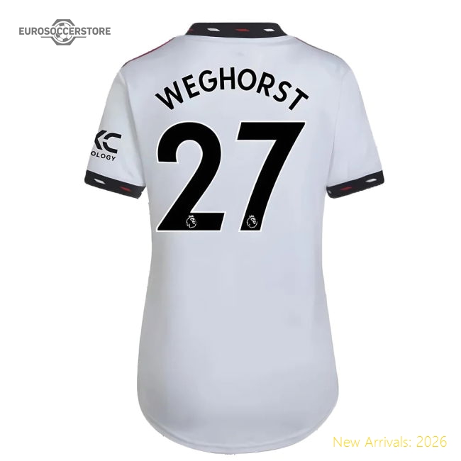 2022-2023 Man Utd Away Shirt (Ladies) (Weghorst 27)-The Soccer Shirt Hub
