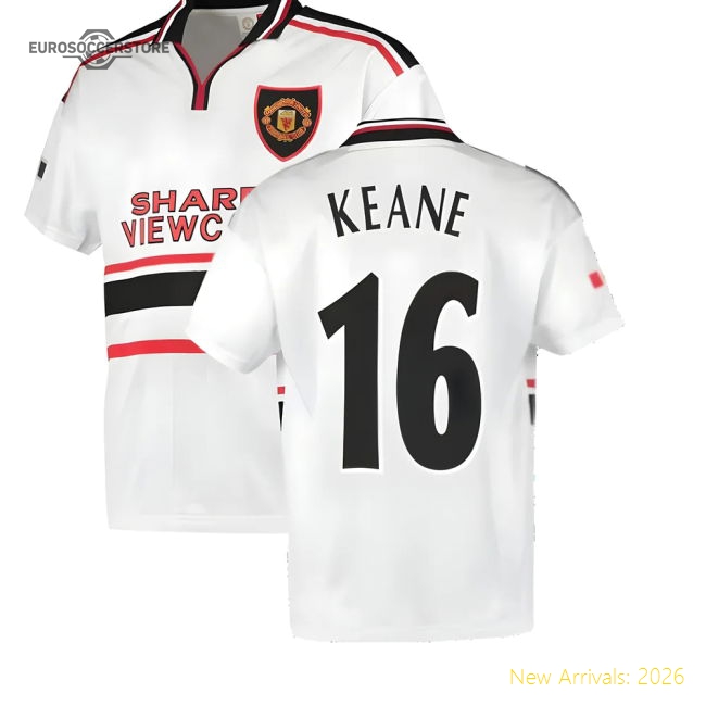 1999 Manchester United Away Football Shirt (KEANE 16)-The Soccer Shirt Hub