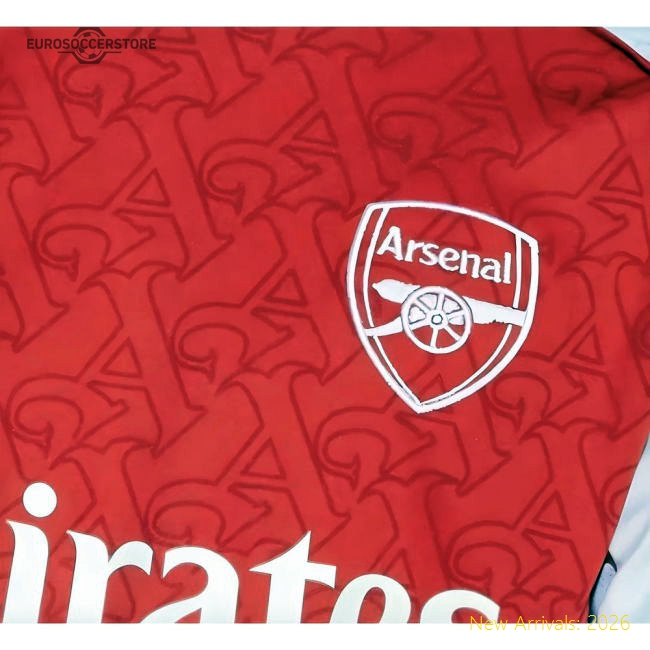 2025-2026 Arsenal Long Sleeve Home Shirt (Kids)-The Soccer Shirt Hub
