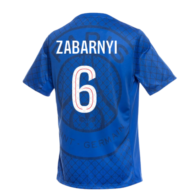 2025-2026 PSG Academy Pro Home Pre Match Shirt (Royal) (Zabarnyi 6)-The Soccer Shirt Hub