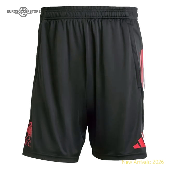 2025-2026 Liverpool Training Shorts (Black)-The Soccer Shirt Hub