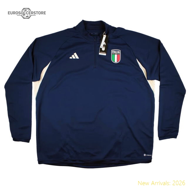 2023-2024 Italy Tiro Taining Top (Dark Blue)-The Soccer Shirt Hub