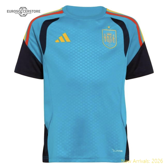 2025-2025 Spain Training Jersey (Bold Aqua) - Kids-The Soccer Shirt Hub