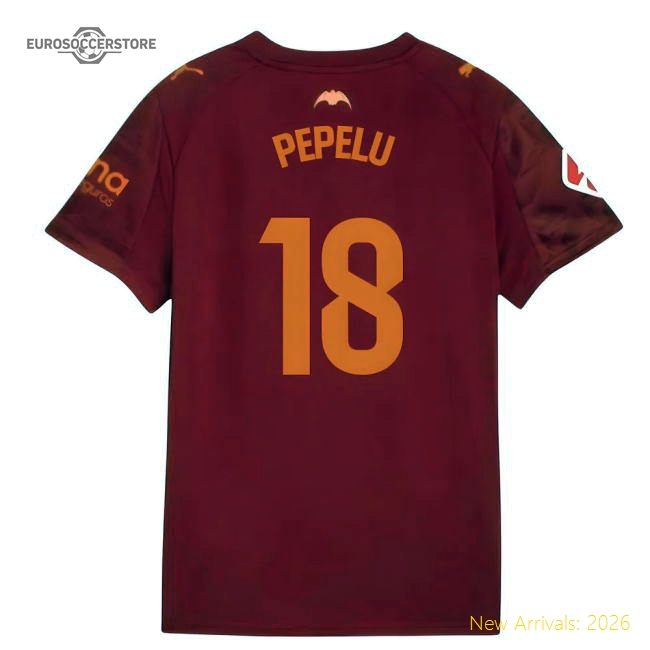 2025-2026 Valencia Away Shirt (Pepelu 18)-The Soccer Shirt Hub