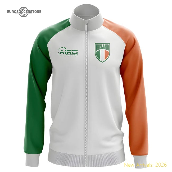 Ireland Concept Football Track Jacket (White) - Kids-The Soccer Shirt Hub