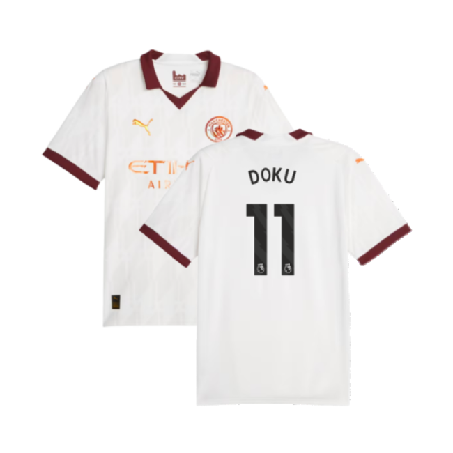 2023-2024 Man City Away Shirt (Doku 11)-The Soccer Shirt Hub
