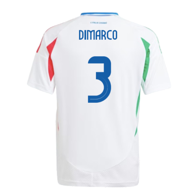 2024-2025 Italy Away Shirt (Kids) (DIMARCO 3)-The Soccer Shirt Hub
