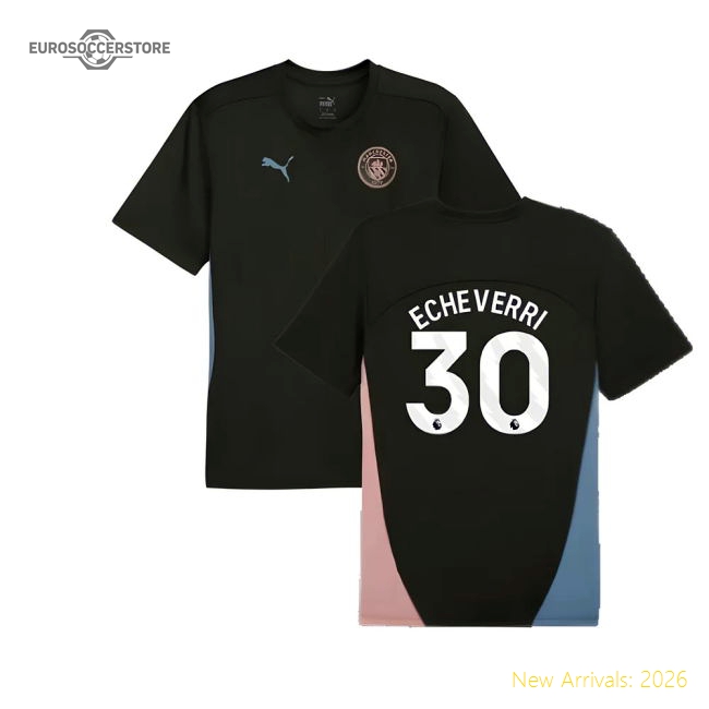 2024-2025 Man City Training Shirt (Myrtle) (Echeverri 30)-The Soccer Shirt Hub
