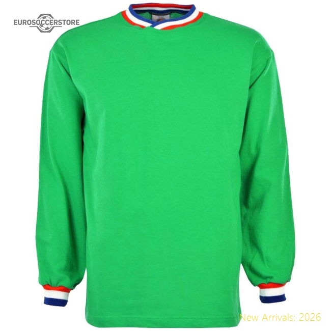 St Etienne Long Sleeve Retro Football Shirt-The Soccer Shirt Hub