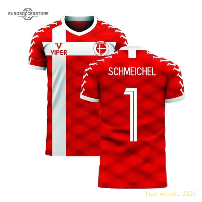 Denmark 2025-2026 Home Concept Football Kit (Viper) (SCHMEICHEL 1)-The Soccer Shirt Hub
