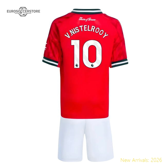 2025-2026 Man Utd Home Mini Kit (V.Nistelrooy 10)-The Soccer Shirt Hub