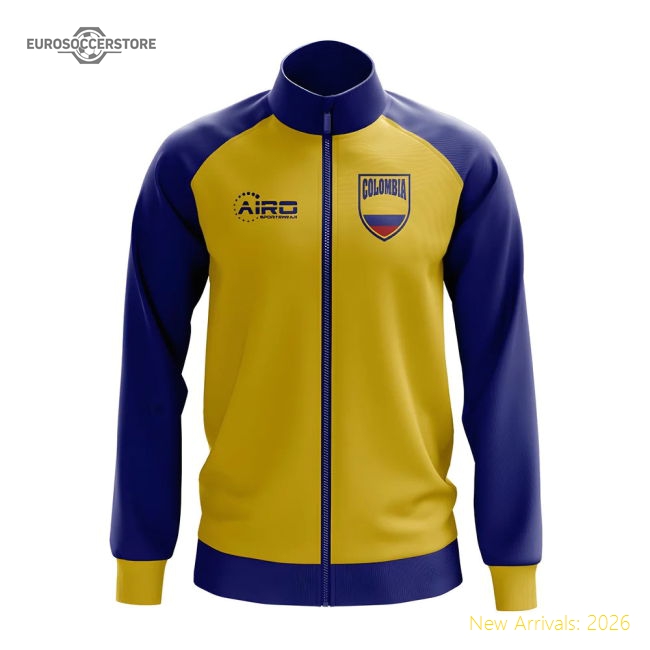 Colombia Concept Football Track Jacket (Yellow) - Kids-The Soccer Shirt Hub