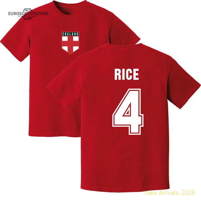 Rice England Training Jersey (Red)-The Soccer Shirt Hub