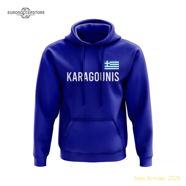 Giorgos Karagounis Greece Name Hoody (Blue)-The Soccer Shirt Hub