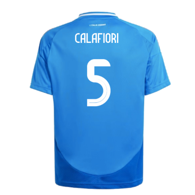 2024-2025 Italy Home Shirt (Kids) (CALAFIORI 5)-The Soccer Shirt Hub