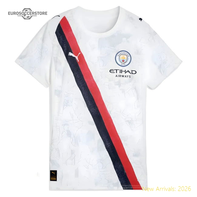 2025-2026 KIDSUPER x Manchester City CWC Shirt (White) - Womens-The Soccer Shirt Hub