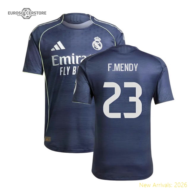 2025-2026 Real Madrid Authentic Away Shirt (F.Mendy 23)-The Soccer Shirt Hub