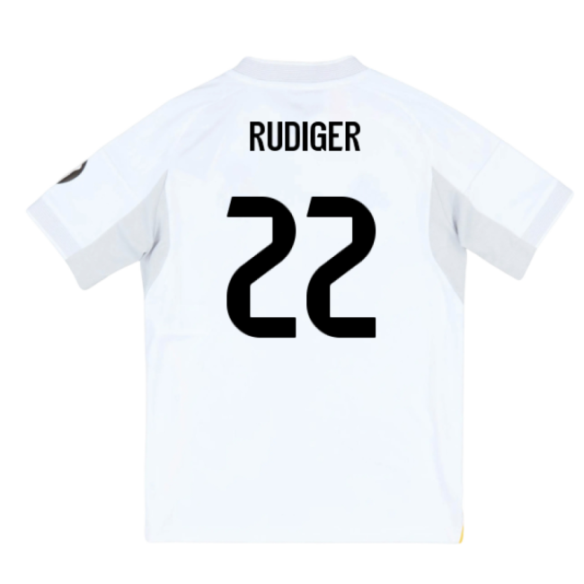 2025-2026 Real Madrid Home Youth Kit (Rudiger 22)-The Soccer Shirt Hub