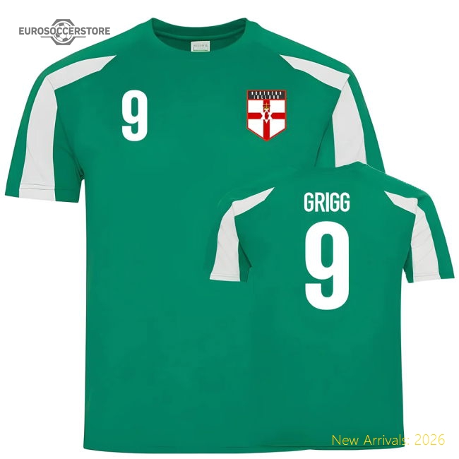 Northern Ireland Sports Training Jersey (Grigg 9)-The Soccer Shirt Hub