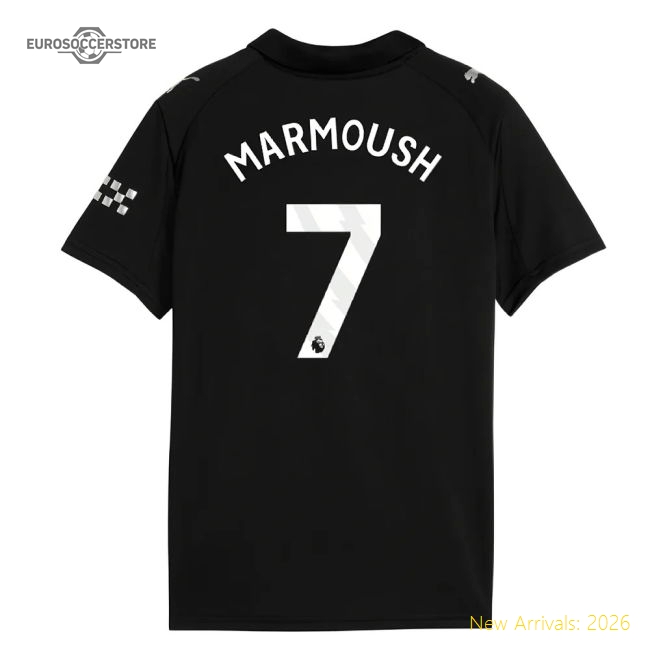 2025-2026 Man City Away Mini Kit (Marmoush 7)-The Soccer Shirt Hub