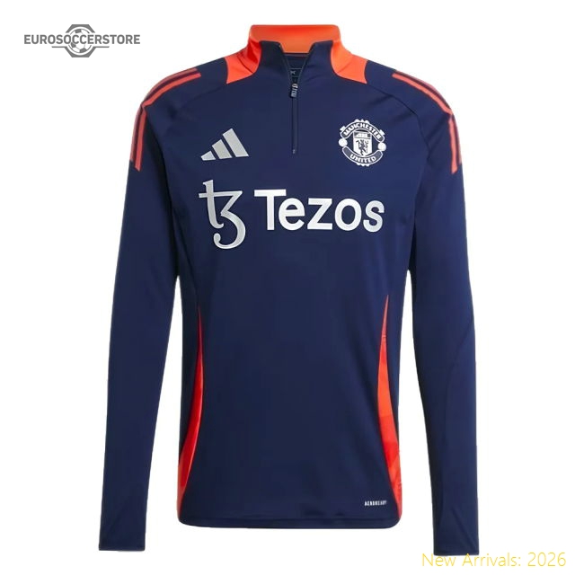 2024-2025 Man Utd Training Top (Night Indigo)-The Soccer Shirt Hub