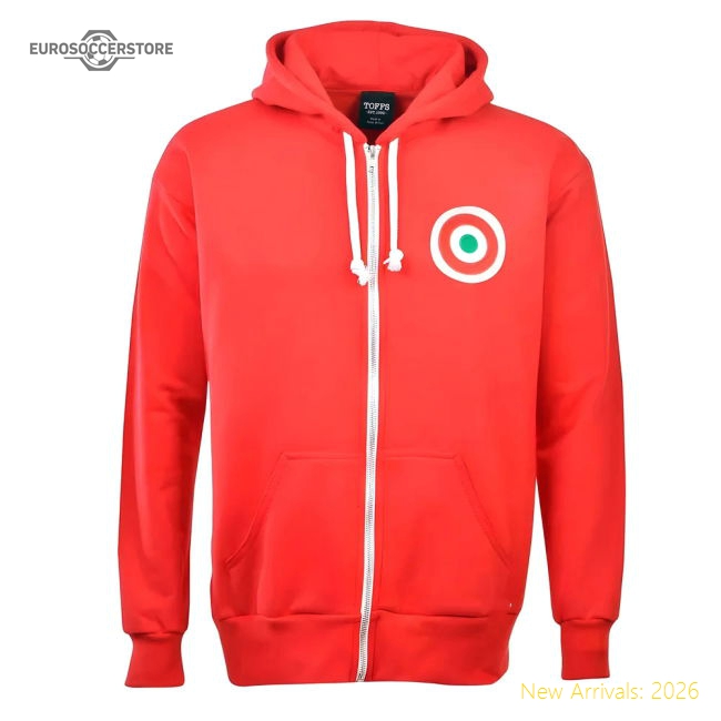 AC Milan FC Zipped Hoodie - Red-The Soccer Shirt Hub