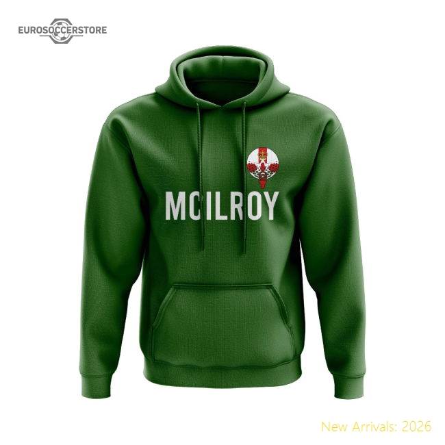 Rory McIlroy Northern Ireland Name Hoody (Green)-The Soccer Shirt Hub