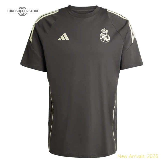 2025-2026 Real Madrid Training Tee (Utility Grey) (Alaba 4)-The Soccer Shirt Hub
