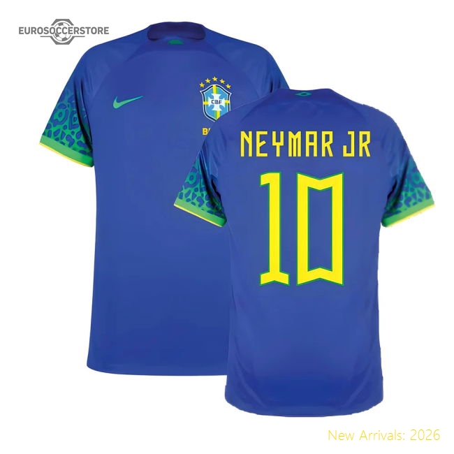 2022-2023 Brazil Away Shirt (NEYMAR JR 10)-The Soccer Shirt Hub