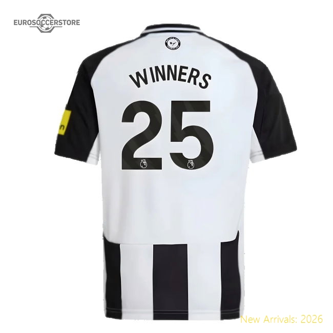2024-2025 Newcastle United Home Shirt (Kids) (Winners 25)-The Soccer Shirt Hub