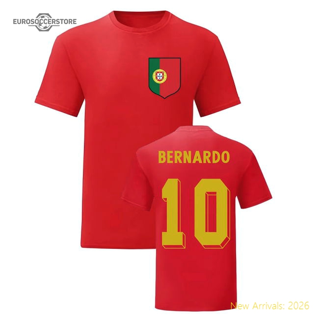 Bernardo Silva Portugal National Hero Tee (Red)-The Soccer Shirt Hub