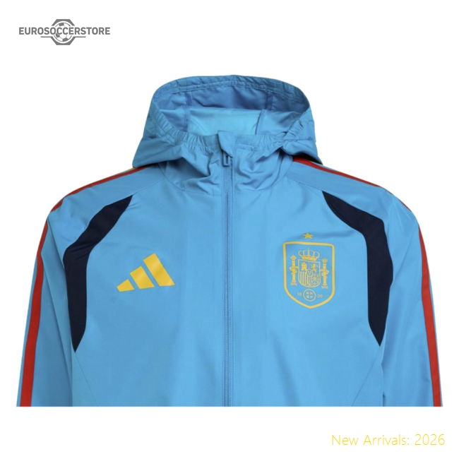2026-2027 Spain Allweather Jacket (Bold Aqua)-The Soccer Shirt Hub