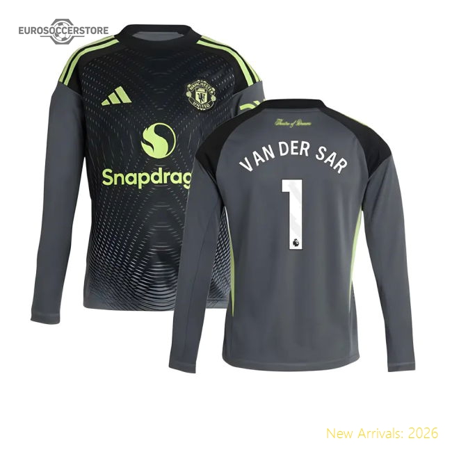 2025-2026 Man Utd Home Goalkeeper Shirt (Grey) - Kids (Van Der Sar 1)-The Soccer Shirt Hub
