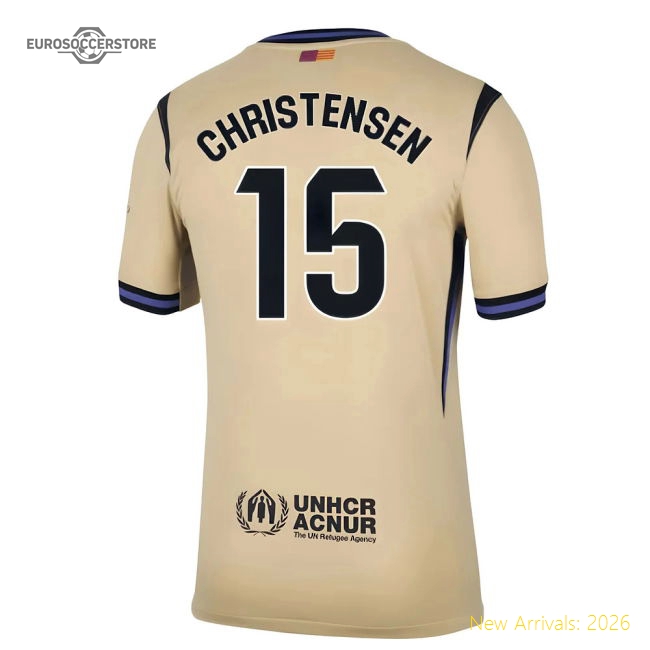 2025-2026 Barcelona Away Shirt (Christensen 15)-The Soccer Shirt Hub