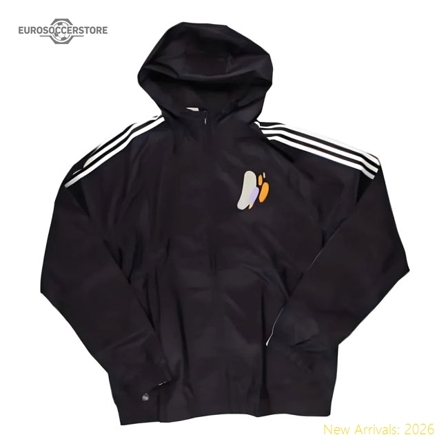 2024-2025 Real Madrid Seasonal Windbreaker (Aurora Black)-The Soccer Shirt Hub