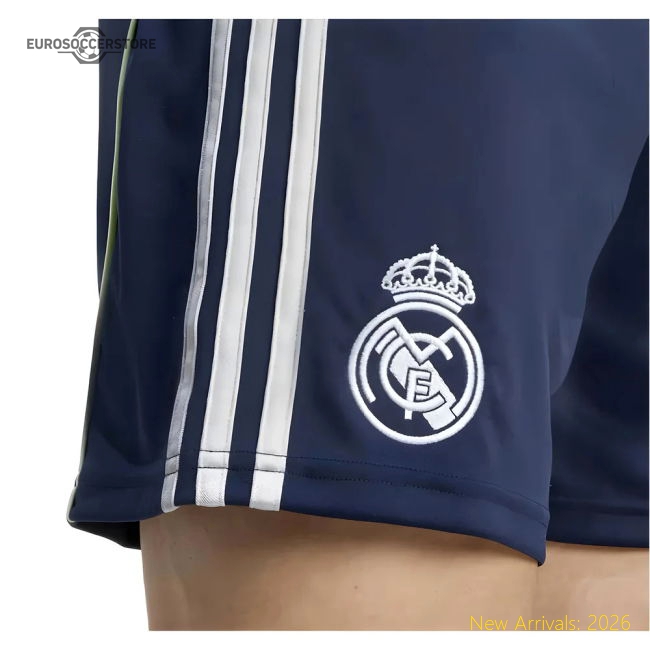 2025-2026 Real Madrid Away Shorts (Legend Ink)-The Soccer Shirt Hub