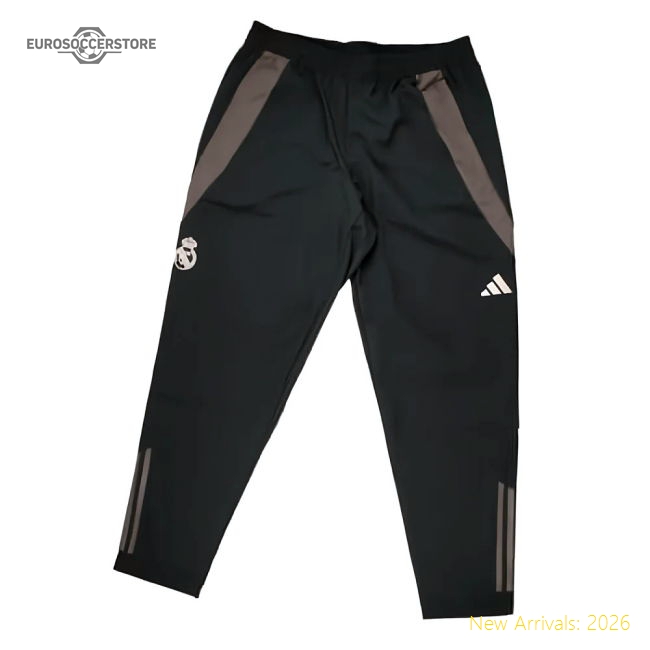 2024-2025 Real Madrid EU Presentation Pants (Dark Grey)-The Soccer Shirt Hub