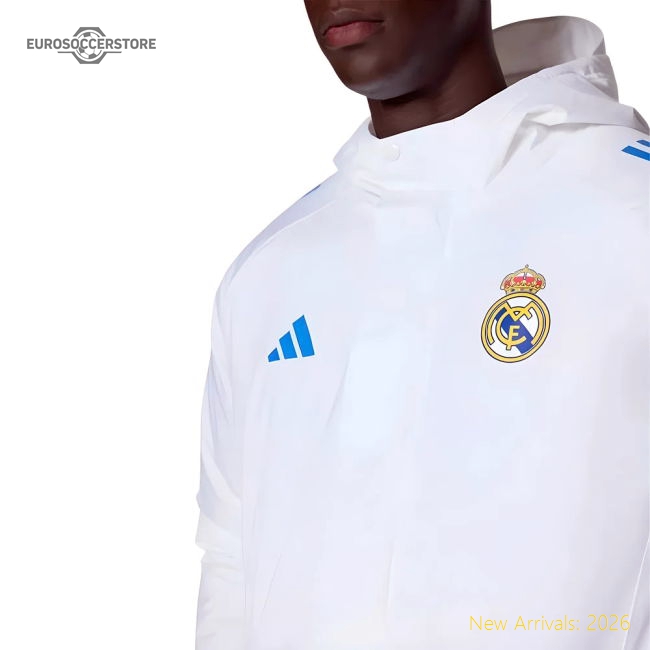 2025-2026 Real Madrid EU Parka (White)-The Soccer Shirt Hub