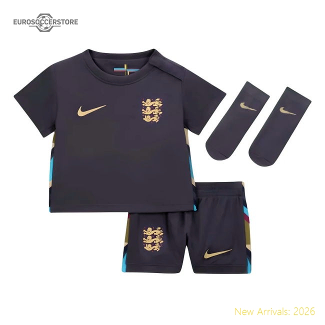 2024-2025 England Away Baby Kit (Your Name)-The Soccer Shirt Hub
