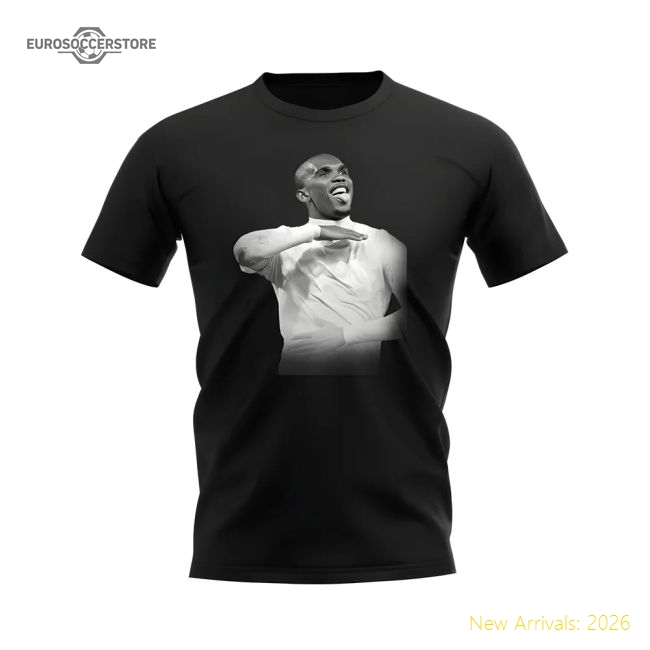 Samuel Eto\'o Cameroon Legend T-Shirt (Black)-The Soccer Shirt Hub