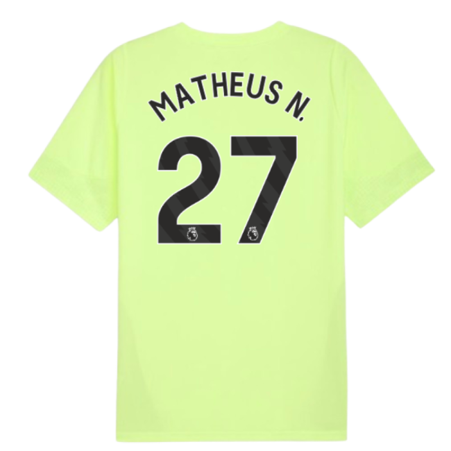 2025-2026 Man City Training Jersey (Fizzy Apple) (Matheus N. 27)-The Soccer Shirt Hub