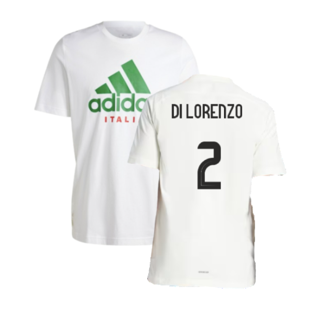 2024-2025 Italy DNA Graphic Tee (White) (DI LORENZO 2)-The Soccer Shirt Hub